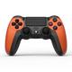 NK Wireless Controller für PS4 / PS3 / PC/Mobile - Wireless Controller mit Dualshock, 6-Achsen-Erkennungsfunktion, LED-Licht, Touchpanel, Kopfhörerbuchse, inkl. Ladekabel - Orange