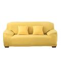 Hotniu 1-Piece Stretch Sofa Couch Covers Universal Fitted Sofa Arm-chair Slipcover Love Seat Furniture Protector (2 Seater,Yellow #2)