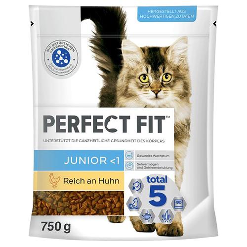 6x 750g Perfect Fit Junior <1 - Reich an Huhn Katzenfutter trocken