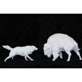 Breyer Model Horse Companion Animals Fighting Wolf & Bison 1/9 Scale Traditional - White Resin Ready To Paint