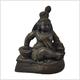 Alte Baby Krishna Statue Bronze 1,567kg 16,5cm