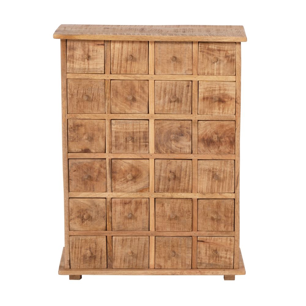 Meuble de rangement multi-tiroirs en bois de manguier
