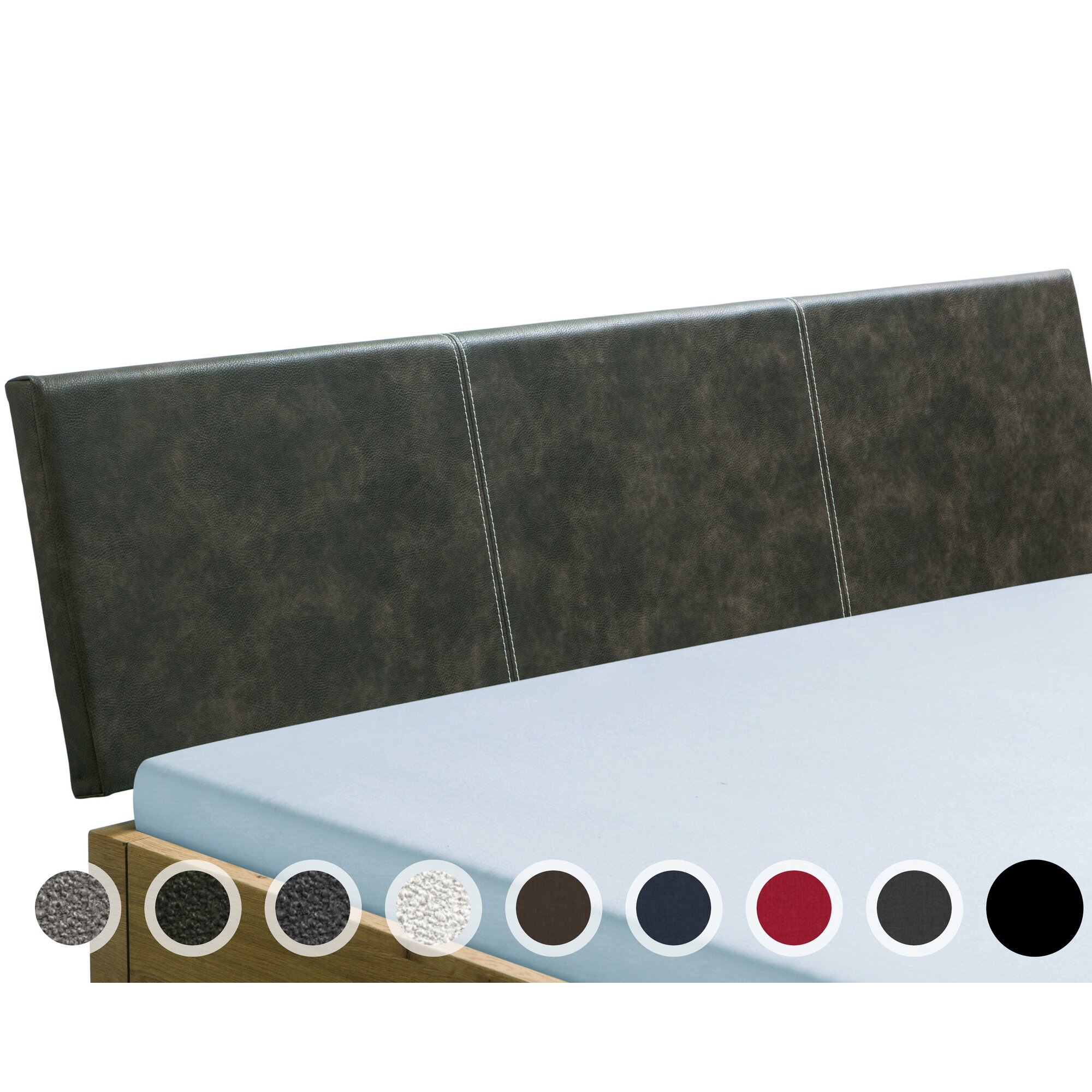 Hasena Wood-Line Kopfteil Arora 200 cm / PK3 Velluto 741 ivory Image