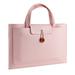 PU Leather Briefcase Work Tote Bag Solid Color Lightweight Laptop Bag for Traveling Daily School Work