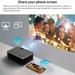 Waroomhouse Mini Projector Built-in Speaker Remote Control Multiple Interfaces High Brightness Anti-blue Lenses Watching Movies Plastic High-resolution Mini Smart Projector Home Theater for Office