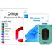 Microsoft Windows 11 Home OEM 64 Bit DVD & Office 2021 Pro Plus DVD & Wireless Logitech Mouse 3PK