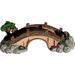 Bridge with Rocks Aquarium Fish Tank Ornament 6 Inches Long Artificial Resin Fish Tank Stone Bridge with Rocks as Base Colorful Greenery Fish Can Swim Under Bridge