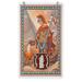 McVan PSD763 St Florian Prayer Pewter Red Enameled Medal with 24 in. Silver-Tone Chain & Laminated Holy Card Set