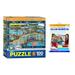 Bundle of 2 |Eurographics Crazy Aquarium - Spot and Find Puzzle 100-Piece + Smart Puzzle Glue Sheets