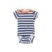 Onesies Short Sleeve Onesie: Blue Color Block Bottoms - Size 0-3 Month