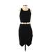 Aqua Casual Dress - Party: Black Print Dresses - Women's Size X-Small