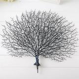 Aquarium Sea Coral Ornament Plastic Artificial Red Sea Fan Coral Fish Tank Decoration Underwater Sea Plant Layout Landscape for Home Decor