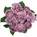 Seasonâ€™S Need DÃ©cor Flowers Artificial Silk Peony Bouquets Wedding Home Decoration Pack Of 1 Mixed Peony Hydrangea Vintage Flower Bouquet (Mauve)