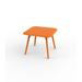 Vondom Pal Outdoor Side Table Wood/Plastic in Orange/Brown | 28.25 H x 35.5 W x 35.5 D in | Wayfair 51028F-Orange