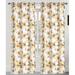 Margaret Josephs Blackout Floral Window Curtain Set w/ Grommets Polyester in Yellow/Brown | 84 H x 38 W in | Wayfair MACK 84 YELLOW