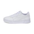 Puma Girls Carina 2.0 Jr Sneakers, Puma White-Puma White-Puma Silver, 4.5 UK