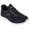 Slip-On Sneaker SKECHERS "SUMMITS-FUN FLARE", Damen, Gr. 38, schwarz-weiß (schwarz, weiß), Textil, Synthetik, meliert, sportlich, Schuhe, Trainingsschuh in veganer Verarbeitung