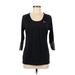 Nike Active T-Shirt: Black Solid Activewear - Women's Size Medium