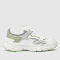 schuh mackenzie chunky trainers in white & green