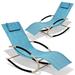 Ebern Designs Tyshika 58.27" Long Single Chaise Metal in Blue | 36.22 H x 24.41 W x 58.27 D in | Outdoor Furniture | Wayfair