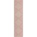 Pink/White 168 x 39 x 0.13 in Area Rug - Foundry Select Wallington Striped Machine Woven Area Rug in Pink/Ivory | 168 H x 39 W x 0.13 D in | Wayfair