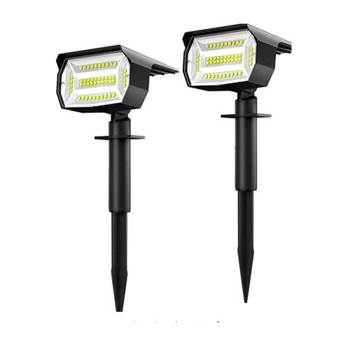 2er Set Solar-Außenstrahler, 48 LED-Solar-Außenleuchten, IP65 wasserdicht, einstellbarer 180°