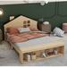 Red Barrel Studio® Manvir Full Storage Bed Wood in Brown | 39.4 H x 58.5 W x 87.5 D in | Wayfair AEA630AAE192432581E3797C30E83272
