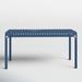 AllModern Abra Rectangular 59.1" L x 31.5" W Outdoor Dining Table Metal in Blue | 29.9 H x 59.1 W x 31.5 D in | Wayfair
