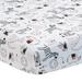 Lambs & Ivy Patchwork Jungle Animals White 100% Cotton Baby Fitted Crib Sheet