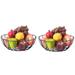 Black Iron Wire Fruit Bowl for kitchen counter, Storage Basket for Fruits, Vegetables, and Bread