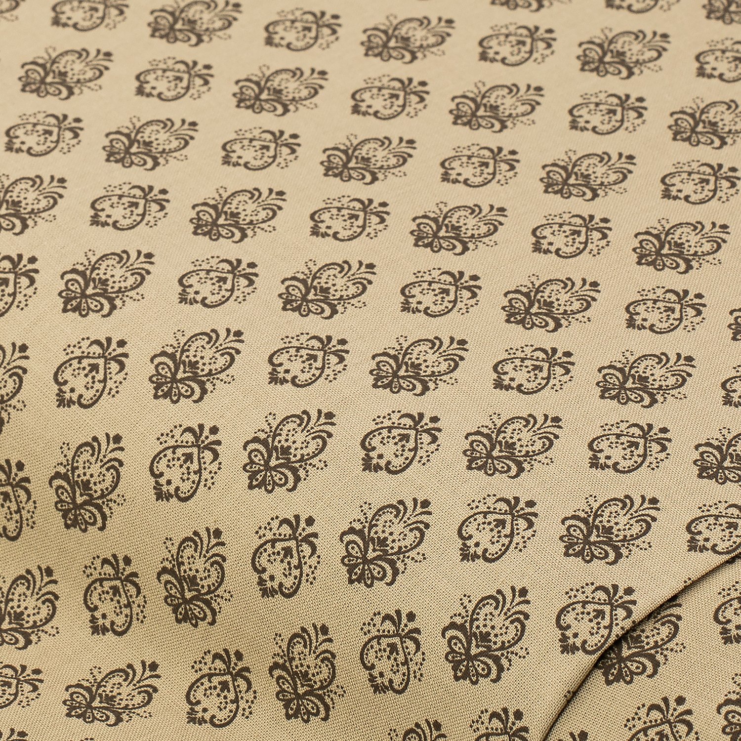 Baumwoll-Trachtenstoff Mini-Ornamente, beige-color Image