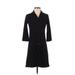 Express Casual Dress - Shirtdress: Black Solid Dresses - Women's Size 1