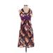 Moulinette Soeurs Casual Dress - A-Line: Purple Argyle Dresses - Women's Size 2