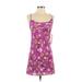 Flynn Skye Casual Dress - A-Line: Purple Floral Dresses - Women's Size X-Small