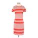 Old Navy Casual Dress - Shift: Orange Stripes Dresses - Women's Size Small