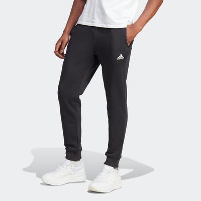 Sporthose ADIDAS SPORTSWEAR "ESSENTIALS TAPERED CUFFED HOSE", Herren, Gr. S, N-Gr, schwarz, Obermaterial: 78% Baumwolle, 22% Polyester, sportlich, Hosen Image