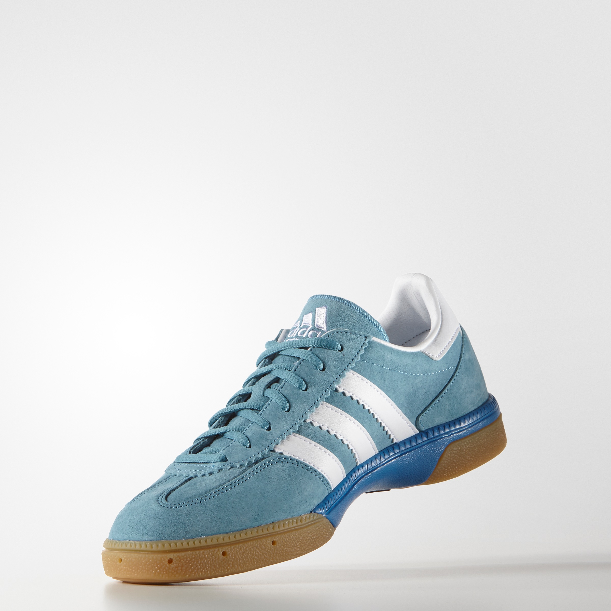 Hallenschuh ADIDAS PERFORMANCE "HANDBALL SPEZIAL", Herren, Gr. 45, blau (royal, coreweiß, cloudweiß), Leder, Synthetik, Schuhe Hallenschuh