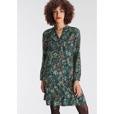 Hemdblusenkleid AJC, Damen, Gr. 40, N-Gr, bunt (gemustert), Jersey, Obermaterial: 100% Viskose, geblümt, feminin, kniefrei, V-Ausschnitt, Langarm 1-Knopf-Manschette, Kleider, kniefrei, elegant, aus Viskose, Langarm, mit 1-Knopf-Manschette Image
