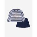 Guess Baby Girls T-shirt And Skirt Set In Navy Size 18 Mths