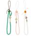 BESTONZON 3pcs Pearl Beaded Phone Charms Cell Phone Wrist Straps Daisy Beaded Phone Lanyard