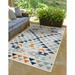 Unique Loom Bubali Aruba Outdoor Rug Rectangle 6 1 x 9 0 Gray Coastal Geometric Patio Deck Garage