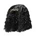 Sehao European And American Short Curly Hair African Small Curly Head Fiber Head Cover Black Wigs for Women