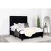 Hailey Upholstered Platform Bed, Black