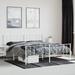vidaXL Bed Frame Platform Bed Base with Metal Slats and Legs Bedroom Furniture