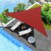 IC ICLOVER 16 x 16 x 16 Sun Shade Sail Canopy Triangle UV Block Sunshade for Outdoor Patio Garden Carport Backyard - Rust Red