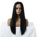 Mairbeon Women Long Straight Center Parting Synthetic Wig Faux Hair Hairpiece for Party
