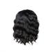 Sehao Wig Fashion Short Curly Wig Women s Middle Part Black Water Wavy Short Curly Sleeve Black Wigs for Women