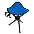THREN Outdoor Portable Folding Seat Small 3-Legged Canvas Chair Folding Tripod Stool for Outdoor Camping Walking Hunting Hiking Fishing Travel Blue