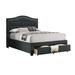 Red Barrel Studio® Gearlene Upholstered Tufted Storage Platform Bed Upholstered in Gray | 46 H x 74 W x 89 D in | Wayfair
