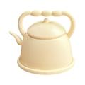 Miniature Teapot Dollhouse Tea Pot Life Scene Decor Accessory Dollhouse Miniature Kids Pretend Playset Tableware Metal Miniature Tea Kettle white